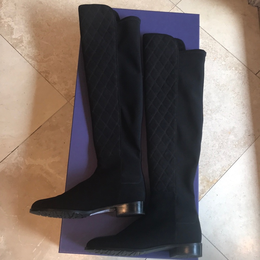 Stuart Weitzman black suede over the knee boots